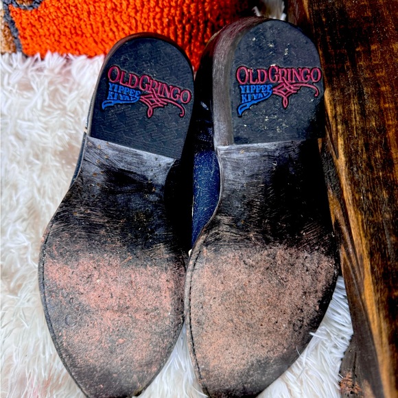 Old Gringo Navy Blue Floral bootie - Picture 2 of 8